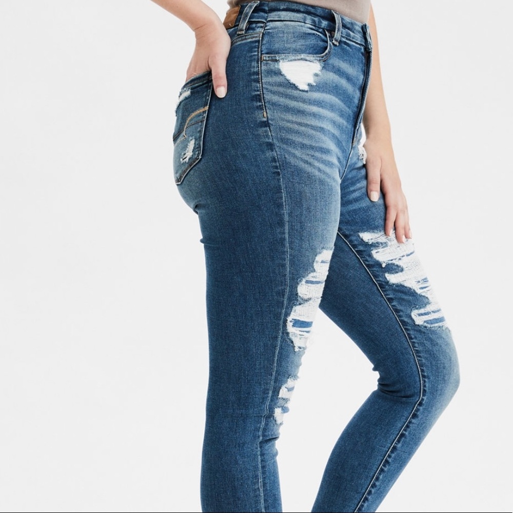 New American Eagle High Rise Jean jeggings curvy